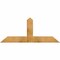 Ekena Millwork Portland Rough Sawn Timber Gable Bracket, Western Red Cedar, 60"W x 25"H x 6"D x 6"F, 10/12 Pitch GBW060X25X0606POR00RWR - alternate 1